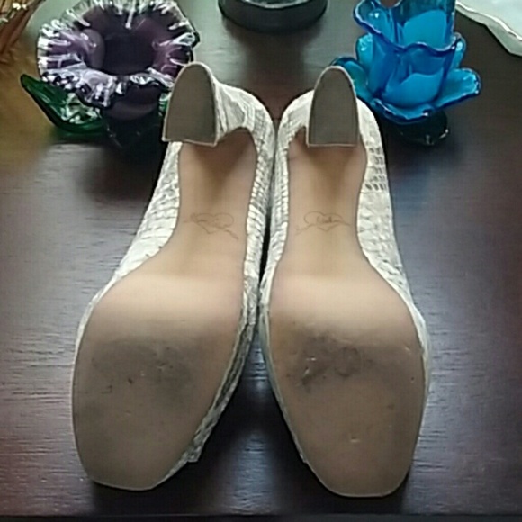 SAM EDELMAN Leather Peeptoe Platform 8.5M EUC - Picture 4 of 5